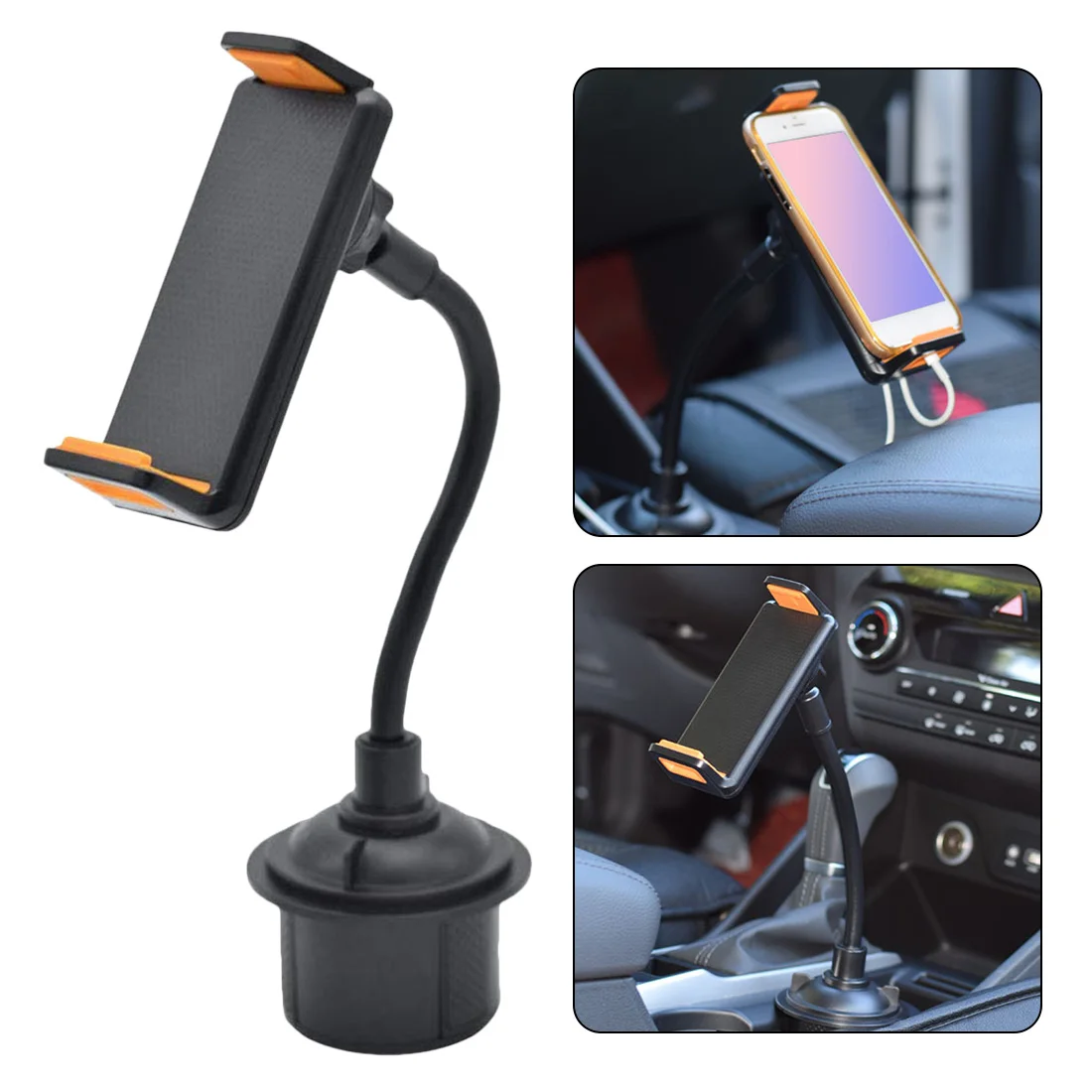 

Mount 360 Rotatable Cradle with Longer Neck for 4 -10.5 inch Phone Smartphone Tablet PC Car Vehicle Drinks Cup Holder Phone