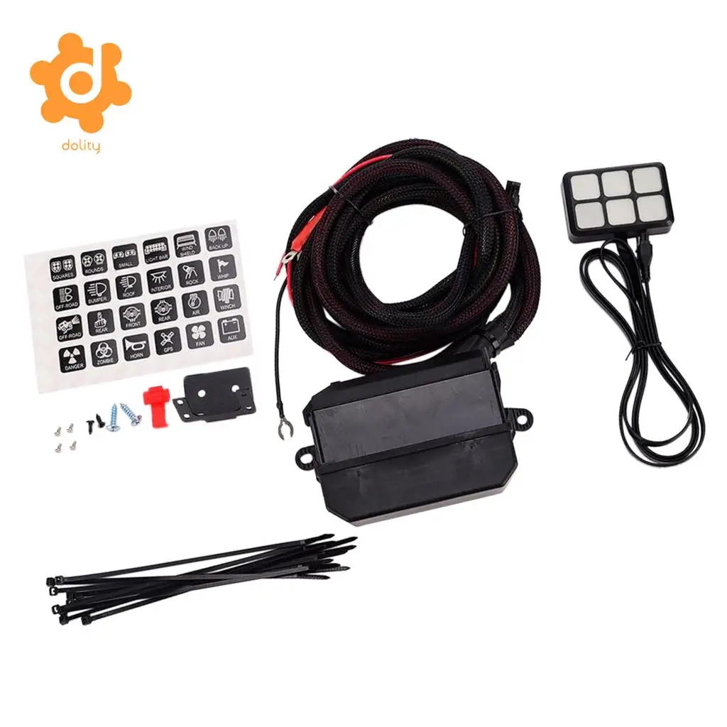 Dolity DC 12V 24V 6 Gang ВКЛ ВЫКЛ сенсорный выключатель панель с реле Держатель