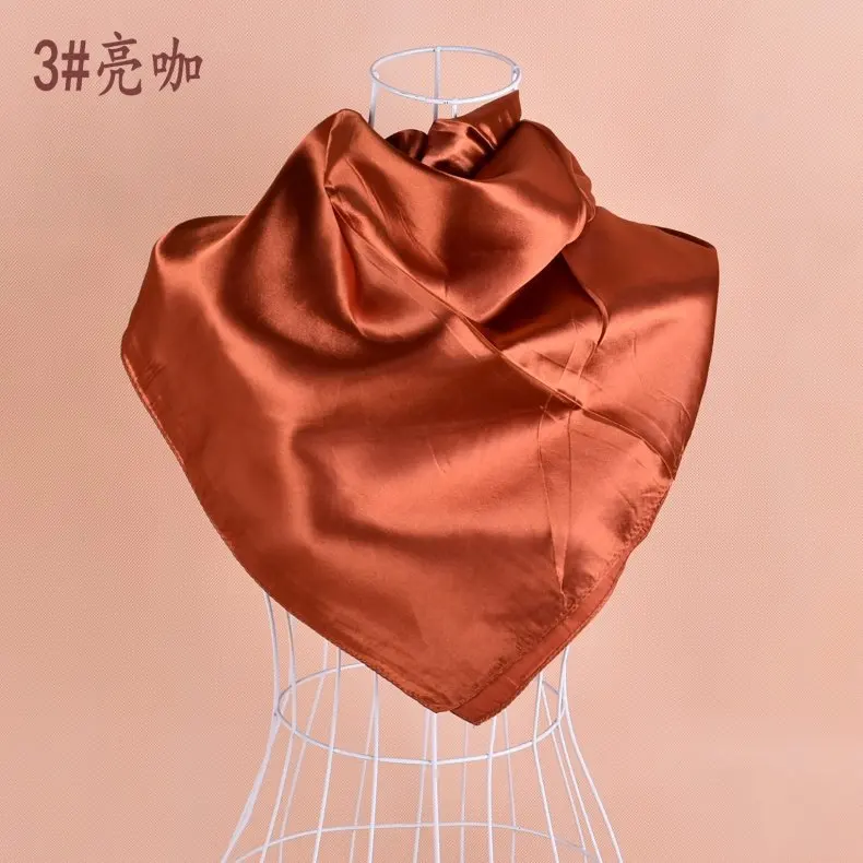 Women big Square scarf Pure color soft headband hijab scarf - Цвет: see chart