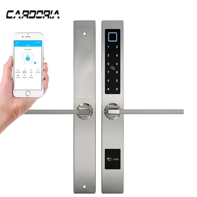 

CARDORIA Fingerprint Smart Door Lock, Digital Password Biometric Electronic Lock,code / Key / Card 5 in 1 Lock for Home Office