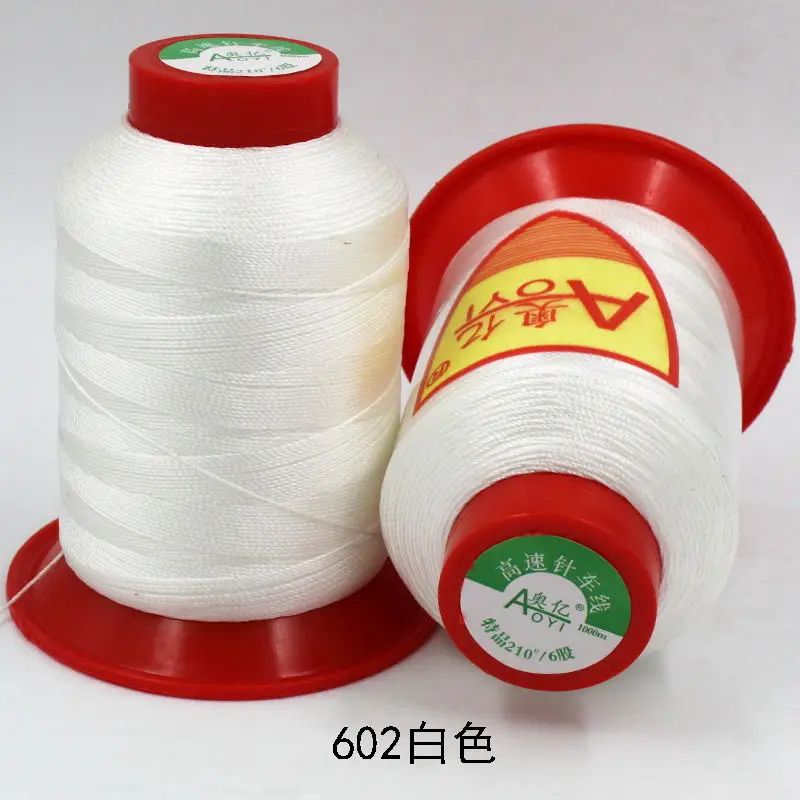 Aoyi 210D/6 fil полиэфирные швейные нитки швейные принадлежности для ремонта кожаных нитей шелковые нити швейная пряжа 10# сильная нить - Цвет: 602