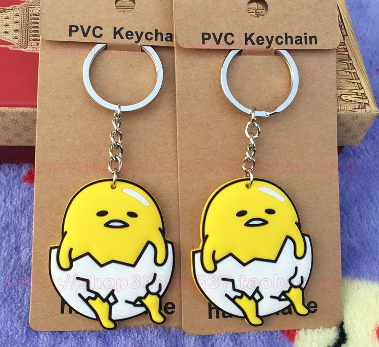 

IVYYE Yellow gudetama Anime Key Chain PVC Figure Morty Keyring cute Toy Keychain Keyholder Birthday Gifts Unisex NEW