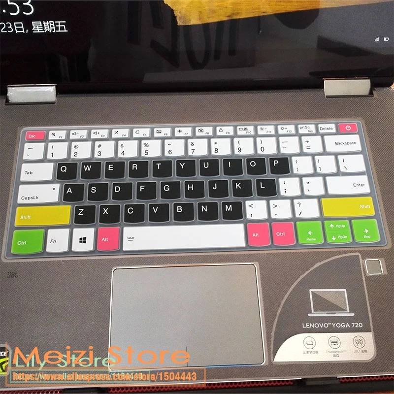 Силиконовая защитная накладка для клавиатуры кожного покрова для lenovo Йога 720 12 720-12ikb Йога 720 12,5 дюймовый Йога 720 12IKB - Цвет: candyblack