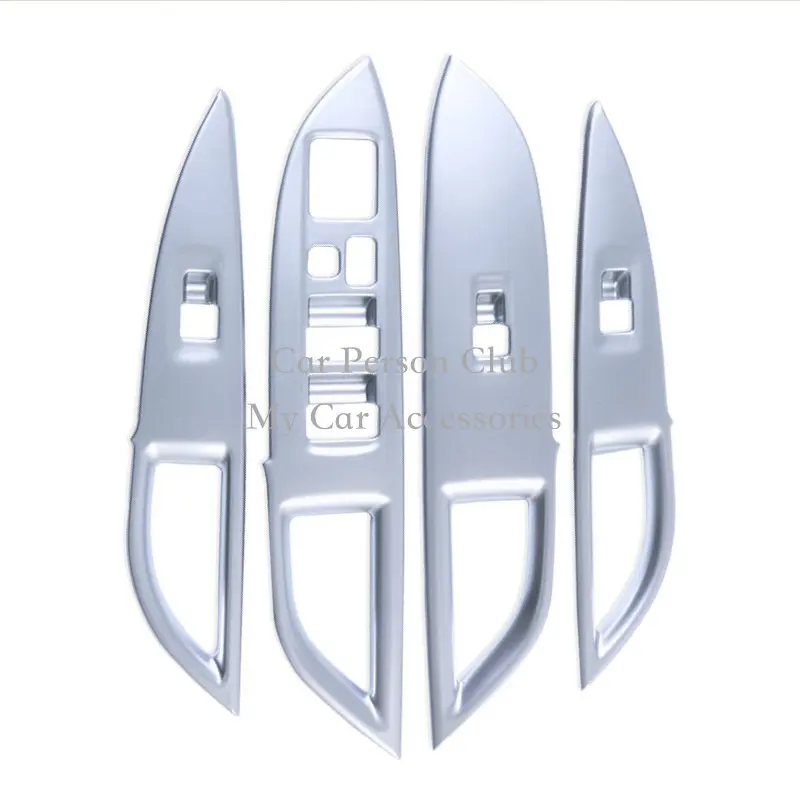 B Style Для Mitsubishi Outlander 2013- переключатель двери, окна, Лифт, подлокотник, накладка, АБС-пластик, хромированный стикер, автомобильный стиль, 4 стиля, аксессуары - Цвет: B Style