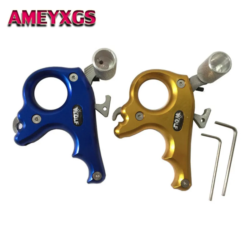 

1 Pc 3 Fingers Release Aids Grip Compound Bow Release Archery Caliper Release Adjustable Trigger Tension Bow Hunting Accessories