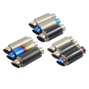

51mm 60mm Universal Motorcycle AR Exhaust Muffler carbon fiber FOR Kawasaki Z900 Z1000 Z750 CRF 230 FZ6 CB400 MSX125 MT09 MT07