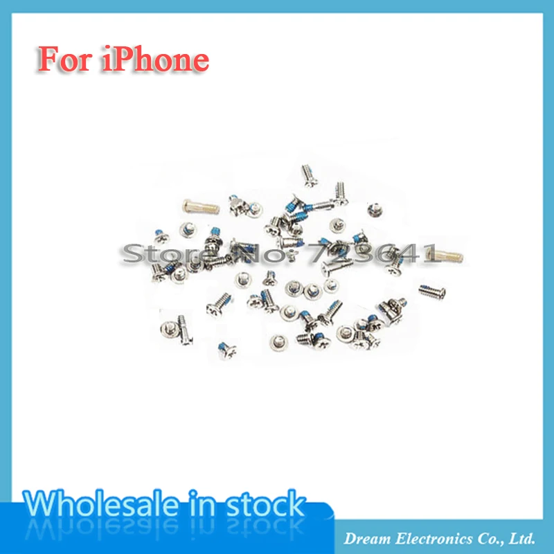

10sets/lot Full Screw Set for iPhone 6 6plus 6S Plus 5 5S 5c Complete screw kit with 2 Bottom Screws Repair Bolts Parts