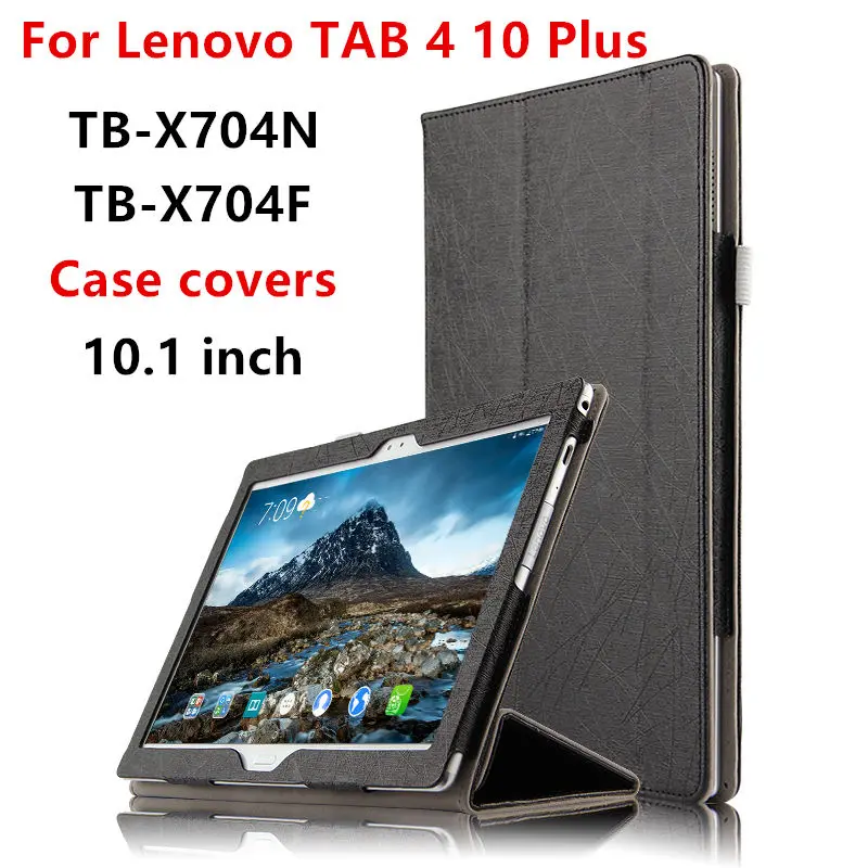 Case For Lenovo TAB 4 10 Plus Protective Smart Cover Leather Tablet Tab410plus Tab4 10 Plus