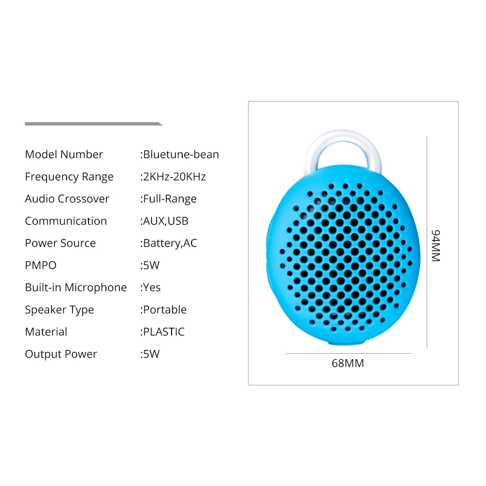 Bluetooth колонка Divoom bluetoone bean беспроводная ультра Портативная с функцией триггера