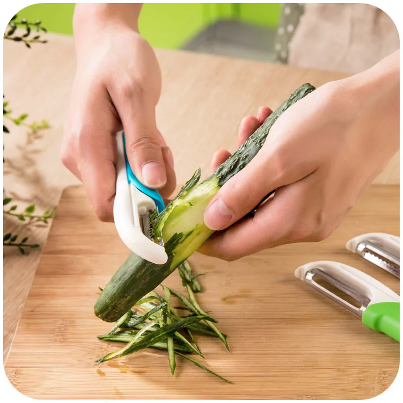 

High quality Stainless Steel Double Way Parer Julienne Cutter Slicer Fruit Turnip Shallot Vegetable Peeler Cutter Slicer