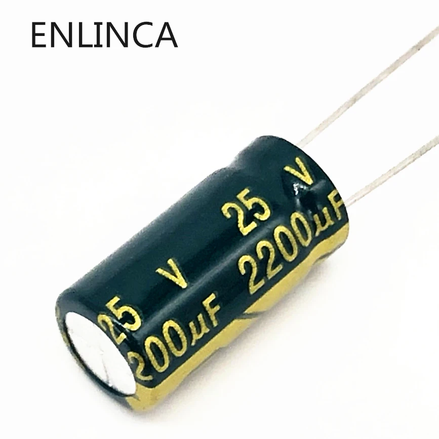 100 шт./лот H203 25 V 2200 мкФ 25v2200uf низким ESR/импеданс высокой частоты алюминиевый электролитический конденсатор размер 10*20 2200UF25V