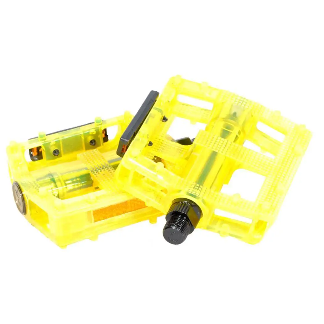 MTB Road Mountain Bike Anti-slip Bicycle Cycling Rose Red, Transparent, Blue, Green, Yellow Pedals