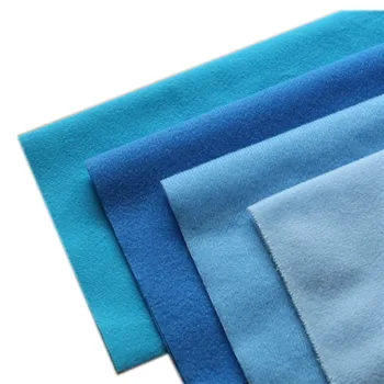 

4Pcs/Lot Blue Polyester Loop Fleece Fabric Brushed Velboa Velvet for Patchwork Sewing Plush Felt Cloth DIY Doll Stuff Toy