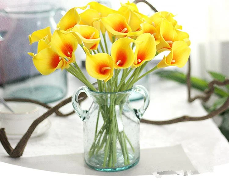 13 Цветов доступны цветы каллы лилии PU DIY свадебный букет Домашняя вечеринка, праздник украшения искусственные 34 см