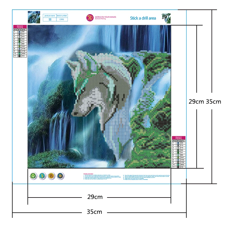 DONGLANG DIY Алмазная картина волка животные Алмазная картина Полная площадь вышивка крестиком Картина из страз для домашнего декора