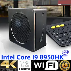 Мини-ПК, настольный компьютер, с поддержкой Windows 10 Pro/Linux Ubuntu, Intel Core I9 8950HK, [HUNSN BY01L], [4USB3. 0/HD/RJ45/Mini DP]