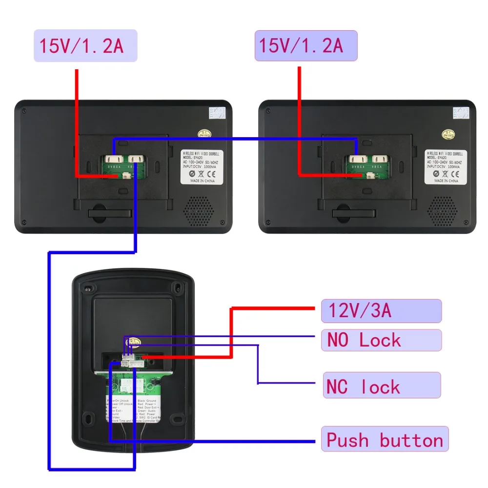 7 "видеодомофоны телефон двери системы со всеми сенсорный экран Мониторы 6 RFID Card Reader HD дверные звонки камера в наличии оптовая продажа