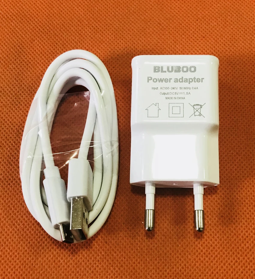 

Original Travel Charger EU Plug Adapter+ USB Cable for BLUBOO Dual MTK6737T Quad Core 5.5" FHD Free Shipping
