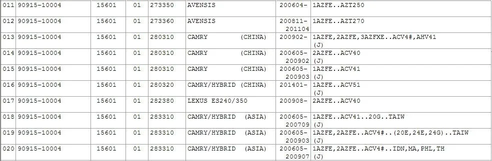 Capqx масляный фильтр 90915-10004 9091510004 для LEXUS ES240/ES350 для Защитные чехлы для сидений, сшитые специально для Toyota COROLLA, мы хотим, чтобы они, CAMRY, PREVIA, RAV4