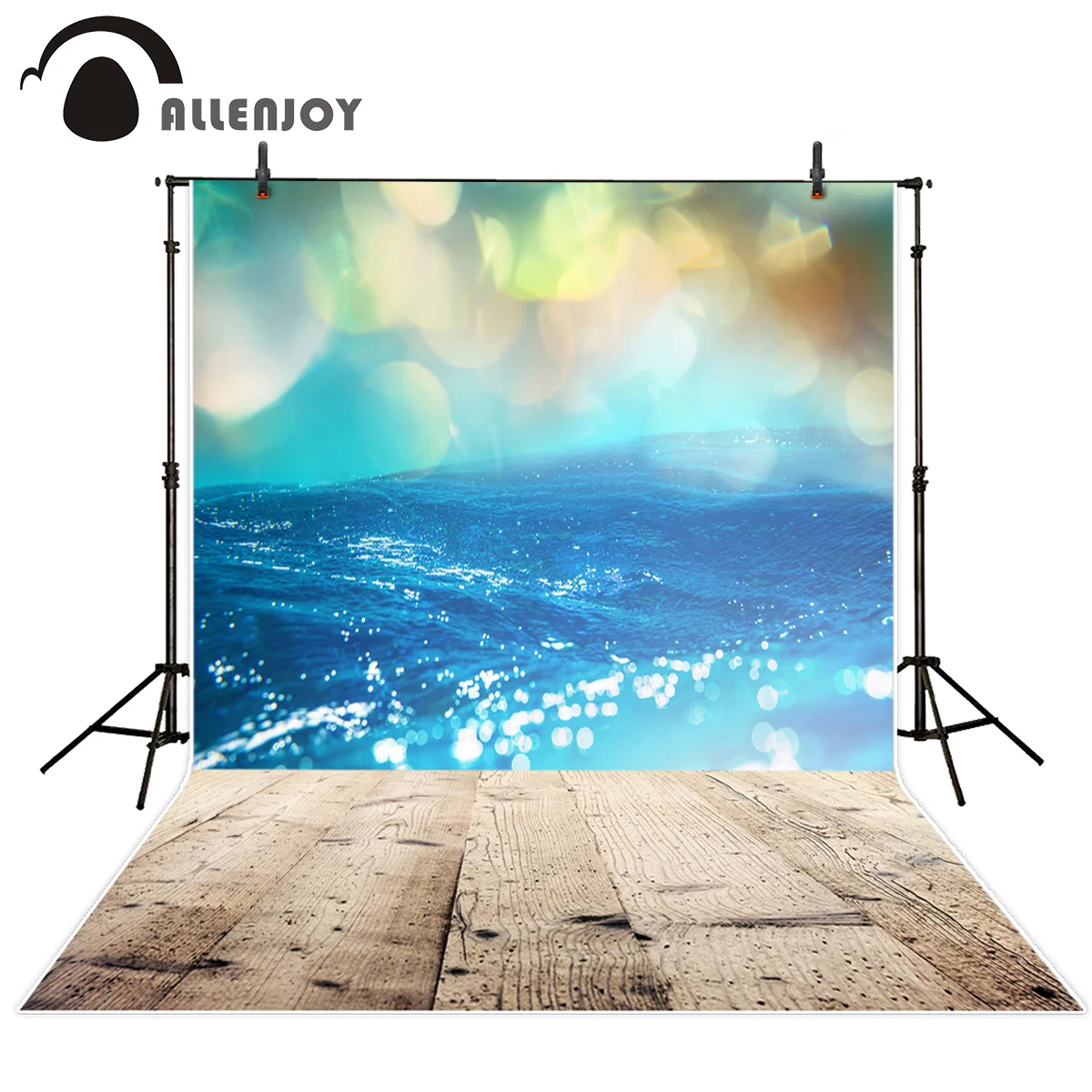 Allenjoy голубое небо фоны для фотостудии дети океан сверкающие фотографии летние