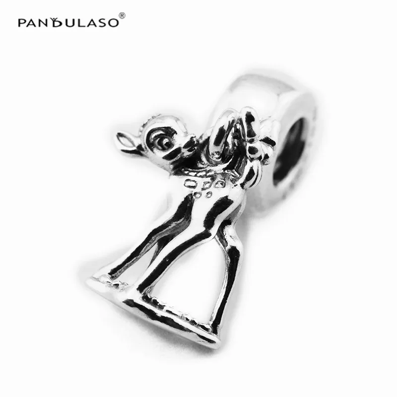 

Pandulaso Bambi Deer Beads Fit Charms Bracelets Women DIY Charm Fashion Jewelry Vintage Pendants Silver Beads for Jewelry Making