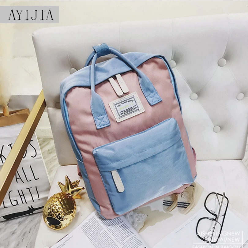 

College Wind Lady Backpack Candy Candy Backpack Female Student Smart Backpack Men's Travel Backpack Large Capacity