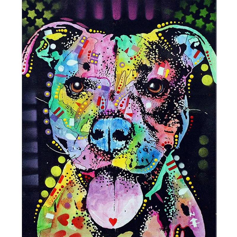 

H1344 full diamond embroidery,5d pictures,diamond embroidery Coloured dog