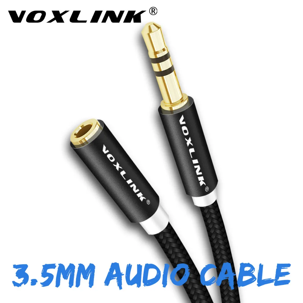 

VOXLINK High Quality 1m/3ft 3.5mm AUX Auxiliary Cord Male to Female Audio Cable for Car Headphone iPod PM3 speaker aux cord
