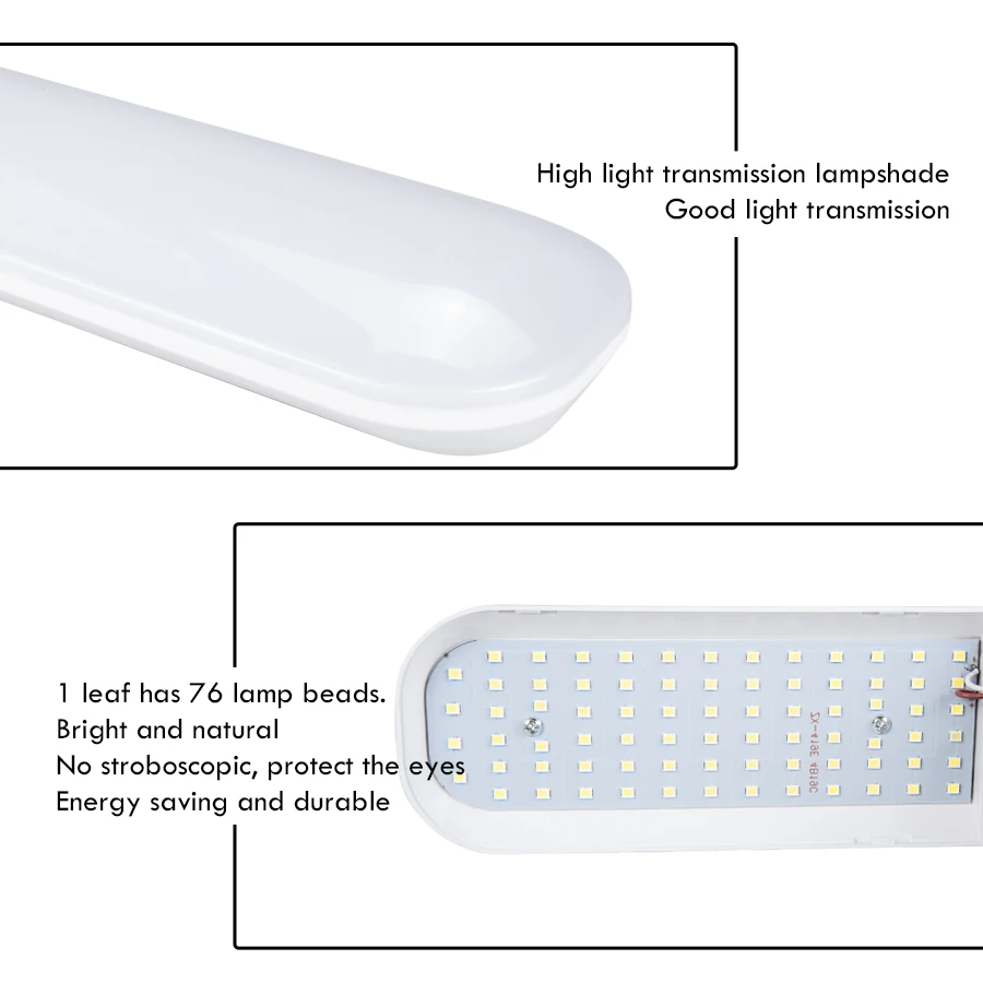E27 светодиодный вентилятор лампа E27 B22 Складной вентилятор Регулируемый угол наклона потолочный диодный светильник 30 Вт 45 Вт Мощный светодиодный s светильник лампа для дома