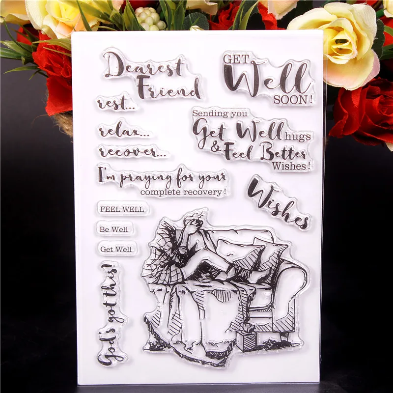 

Transparent Clear Silicone Stamps for DIY Scrapbooking Card Making diy photo Roller album Decorative girl