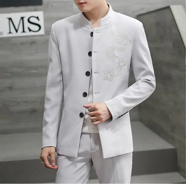 Sunwang Для мужчин s Slim Fit Пром Homme мужские костюмы Нарядные Костюмы для свадьбы