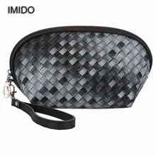 IMIDO новые роскошные косметички Кожа Макияж клатч Путешествия туалетных принадлежностей мешок необходимого макияжа мыть Органайзер чехол для хранения XLY019