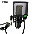 Metal Shock Mount Stand Spider Microphone Pop Filter Mic Isolation Shield Wind Screen Foam For Telefunken C12 M80 M81 AK47 AR51 Metal Shock Mount Stand Spider Microphone Pop Filter Mic Isolation Shield Wind Screen Foam For Telefunken C12 M80 M81 AK47 AR51