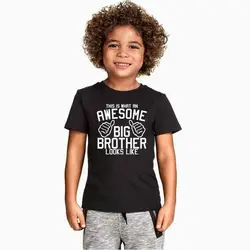 Это то, что потрясающий большой брат выглядит как футболка для девочек летняя одежда модные футболки для мальчиков унисекс с короткими