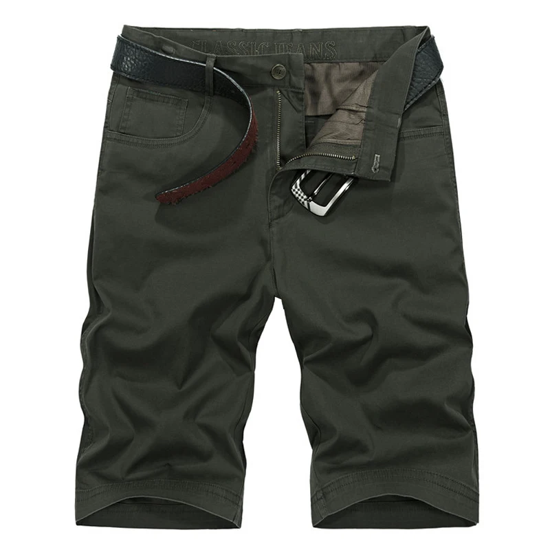 Летние мужские шорты-бермуды Masculina Хлопок до колена много карманов мужские Шорты однотонные шорты мужские 31-42 без пояса