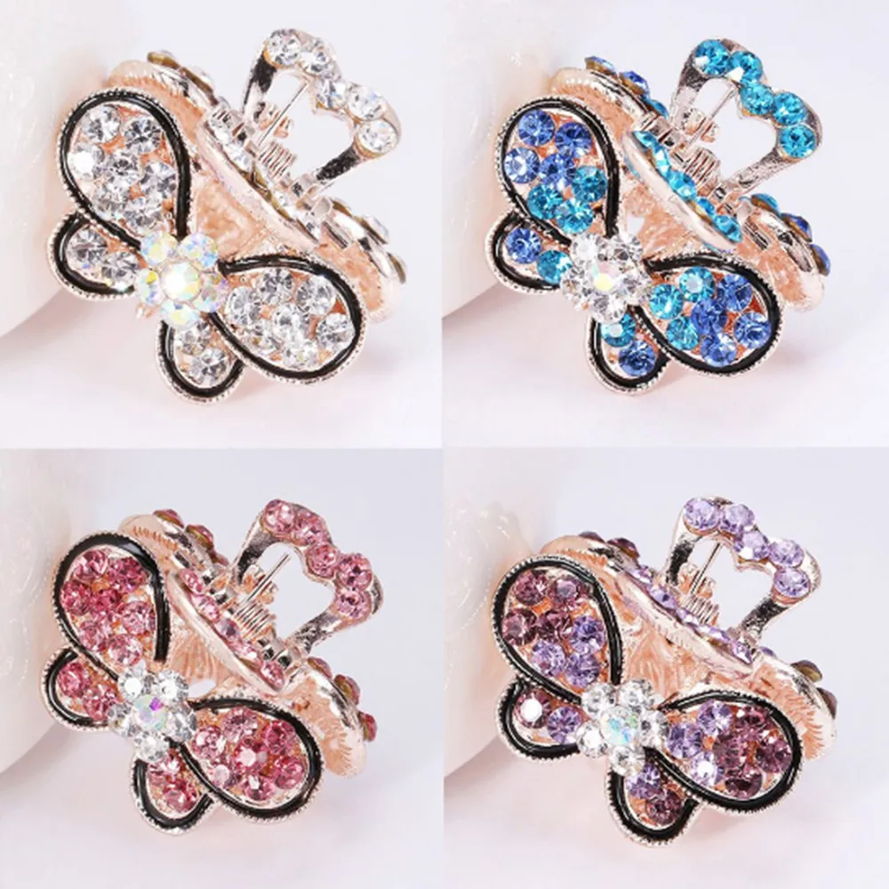 

Hot Sale 1PC Women Retro Hair Ornaments Crystal Rhinestone Mini Butterfly Hairpins Hair Claws Hair Clips Barrettes Hair Tool