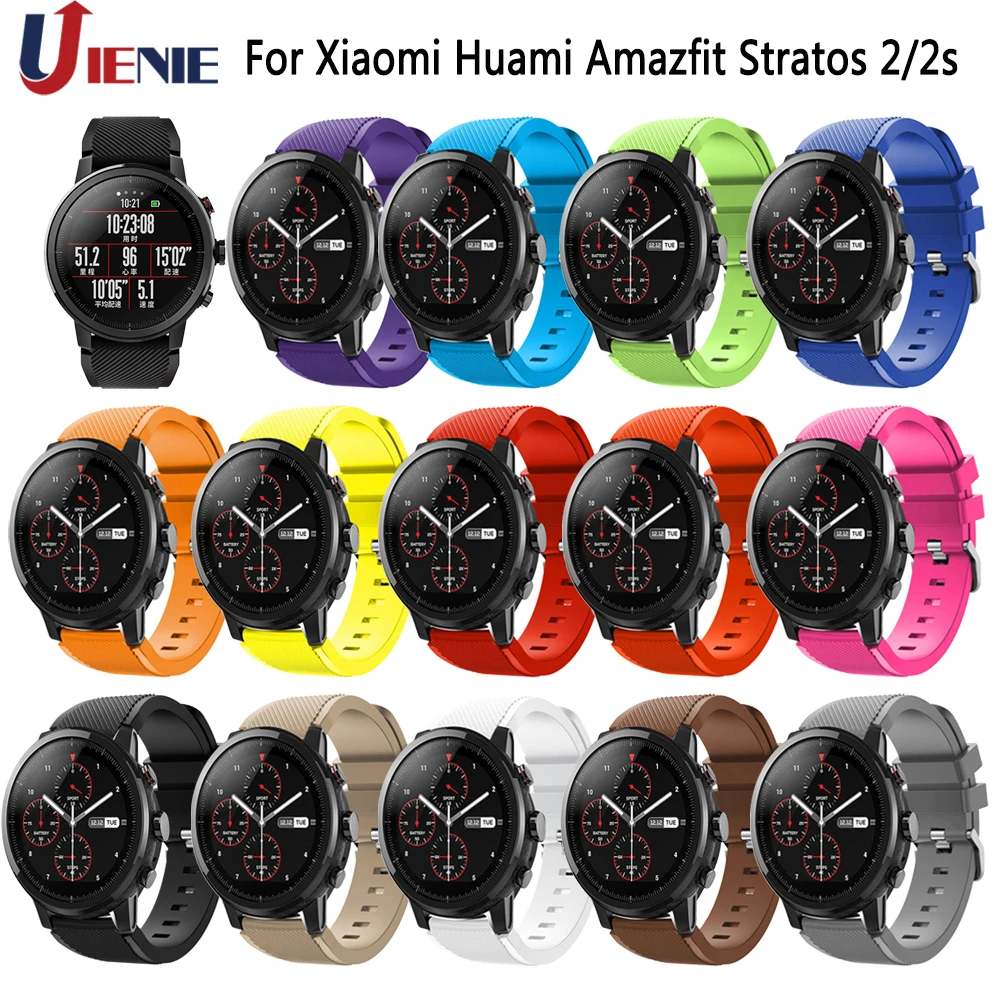 

Watchband Strap for Xiaomi Huami Amazfit Pace/Stratos 2 2s/GTR 47mm Band 22mm Silicone Sport Smart Bracelet for Samsung Gear S3