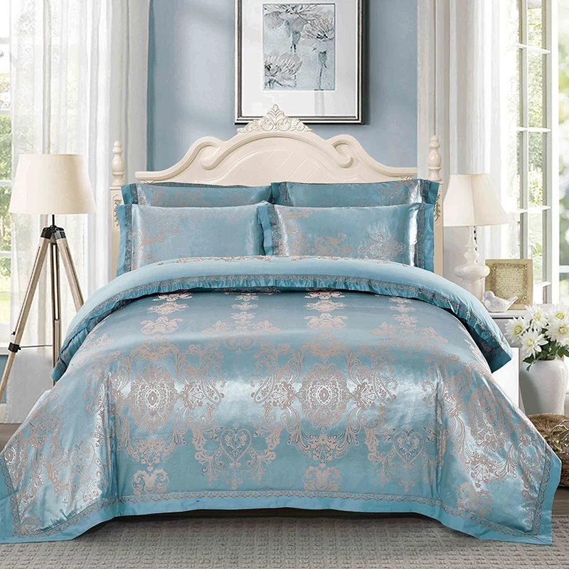 

luxury tribute silk bedding set queen size Egypt cotton home textile royal duvet cover set soft king bed linens 800tc bedspread