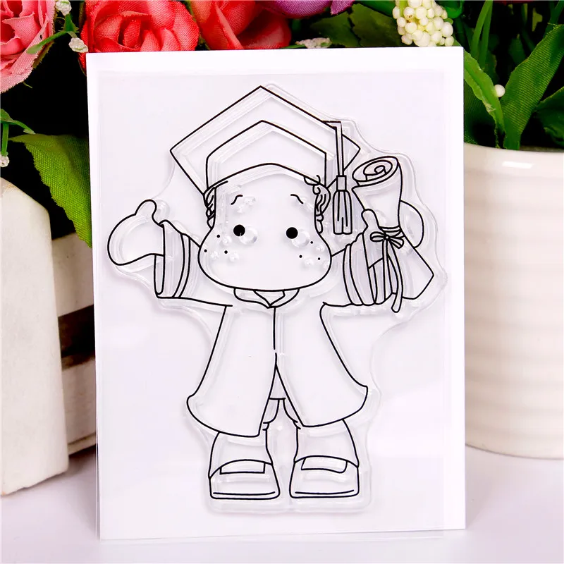 

Doctor boy pattern Stamp Scrapbooking New Alphabet Stamp Embossing Craft Silicone Transparent Stamps