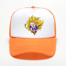Женская мужская бейсбольная кепка с принтом аниме Dragon Ball Goku летняя кепка из воздухопроницаемой сетки Спортивная уличная Кепка