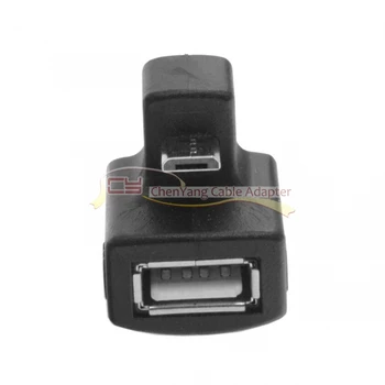

100PCS/CY 180 Degree Up Right Angled Micro USB OTG to USB 2.0 Female Extension Adapter for Cell Phone & Tablet