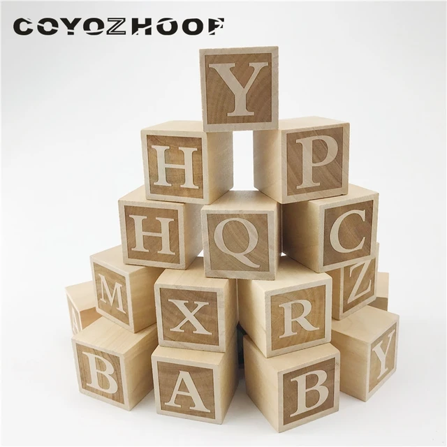 Nursery Baby 26pc Letter Blocks Toy 4cm Alphabet Rustic Nursery Baby 26pc Letter Blocks Toy 4cm Alphabet Rustic Or Boys Decor Christmas