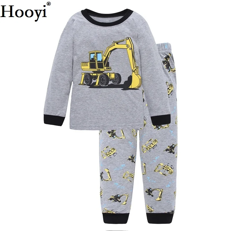 Пижамный костюм с динозавром для маленьких мальчиков; детская одежда для сна с динозавром из мультфильма; комплекты одежды; футболки с длинными рукавами; брюки; мягкая детская пижама - Цвет: 14