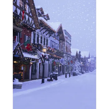 

LIFE MAGIC BOX Studio Backdrop Christmas Street Kid Background Photography S-2452