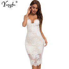 Сексуальное черно-белое кружевное летнее платье для женщин с открытыми плечами и открытой спиной, v-образный вырез, облегающее женское платье для вечеринок, одежда для ночного клуба Vestidos