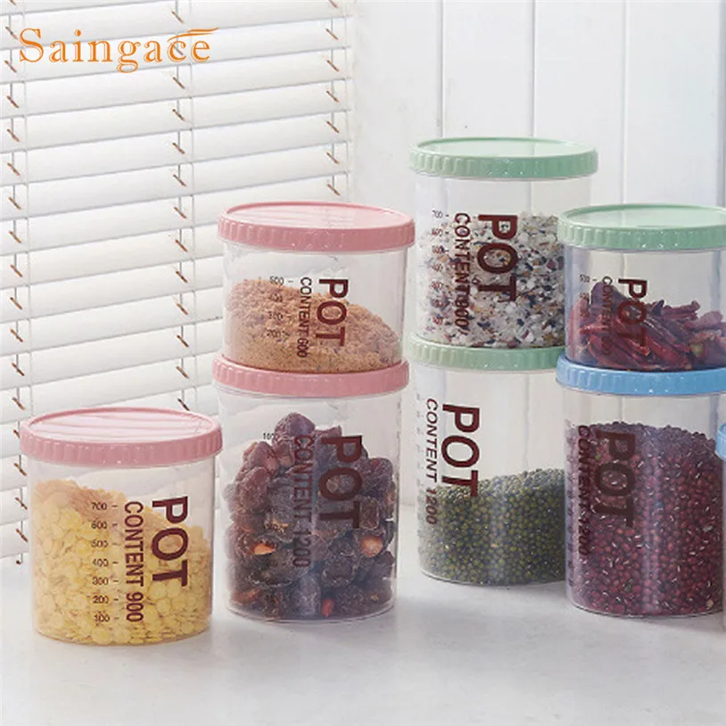 

Plastic Food Storage Box Sealed Crisper Grains Tank Fridge Freezer Space Saver Organization Container u70630