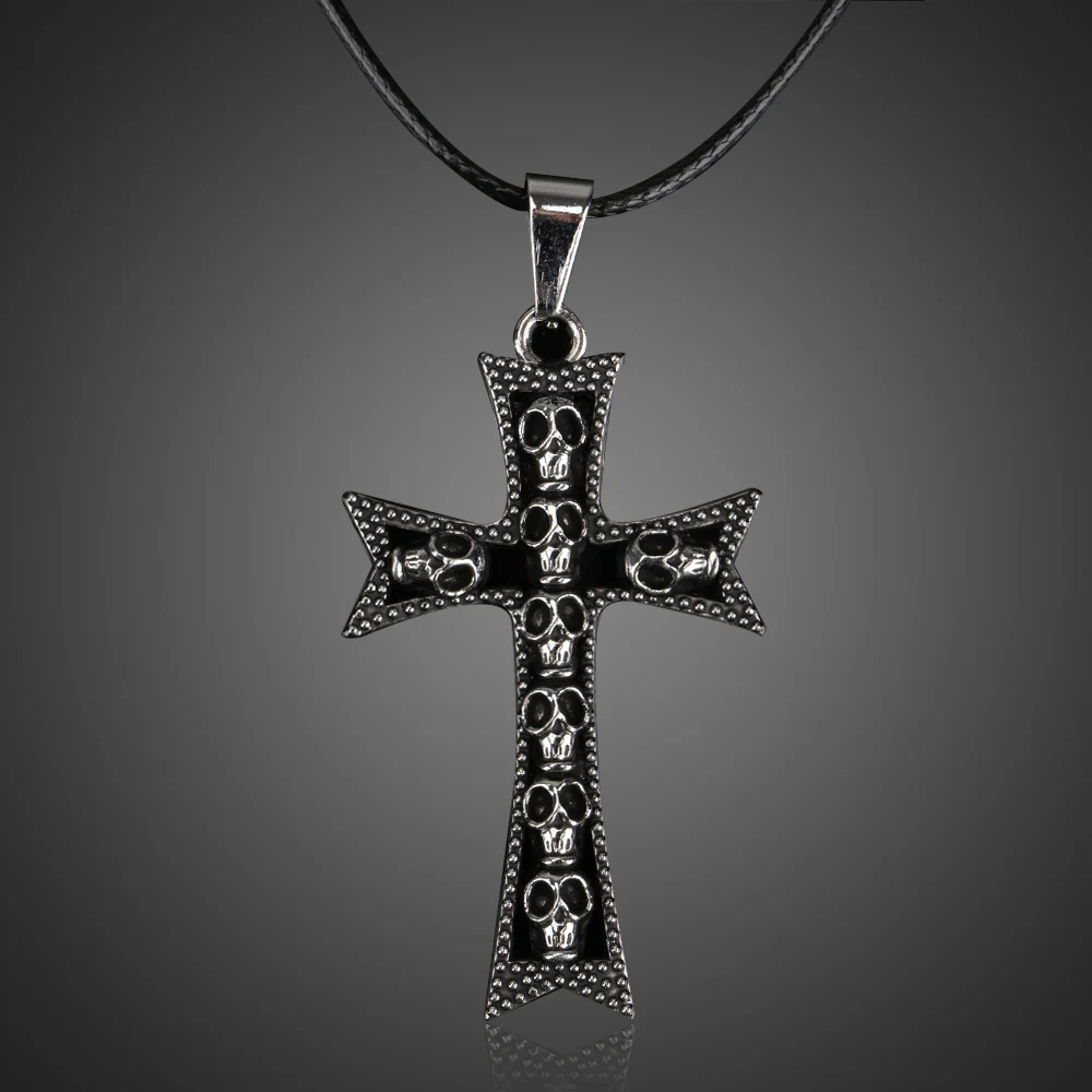 Cool Skull Cross Pendant Necklace Boy Girl Jewelry Unisex 88 CX17in