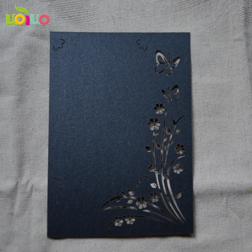 Cheap Price Wedding Invitation Card 50sets With Envelops Laser Cut