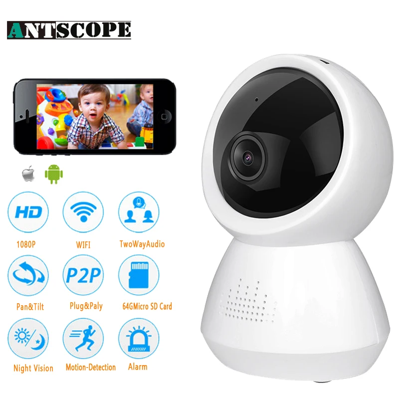1080P 2MP HD Wireless IP Camera Wi fi Robot Camera Wifi Night Vision