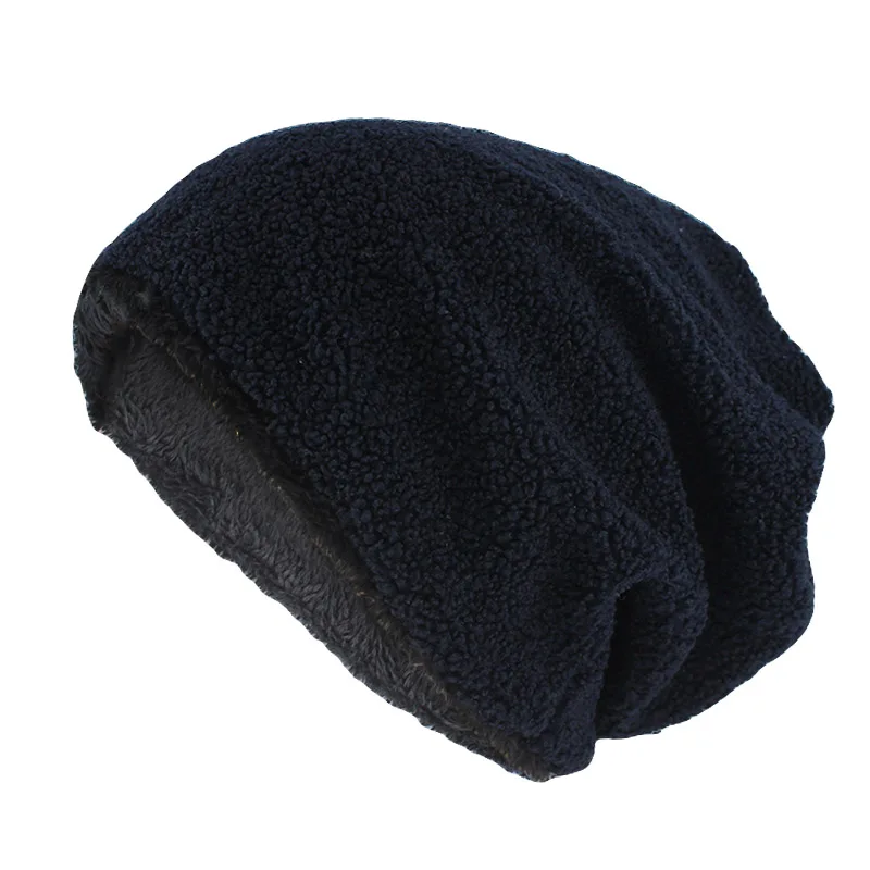 Miaoxi, новинка, зимняя шапка для взрослых мужчин и женщин, теплые шапочки Skullies, одноцветная, мягкая, Вязанная, модная, Gorros, унисекс вязаная шапка, распродажа - Цвет: Тёмно-синий